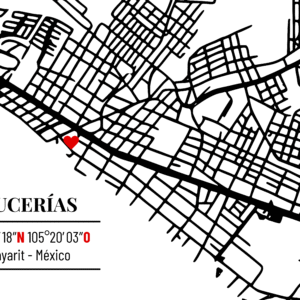 Postal Mapa Bucerías