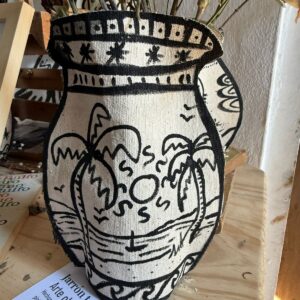 Jarrón de tela Blanco y Negro  no.1 - GRANDE