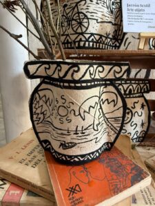 Jarrón de tela Blanco y Negro no.3 - PEQUEÑO